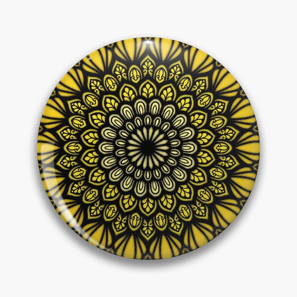 Item preview, Vibrant Yellow mandala Traditional designed and sold by ArchanaVA.