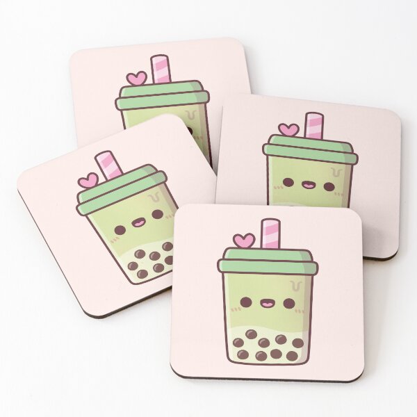 Item preview, Cute Matcha Latte Boba Tea designed and sold by rustydoodle.