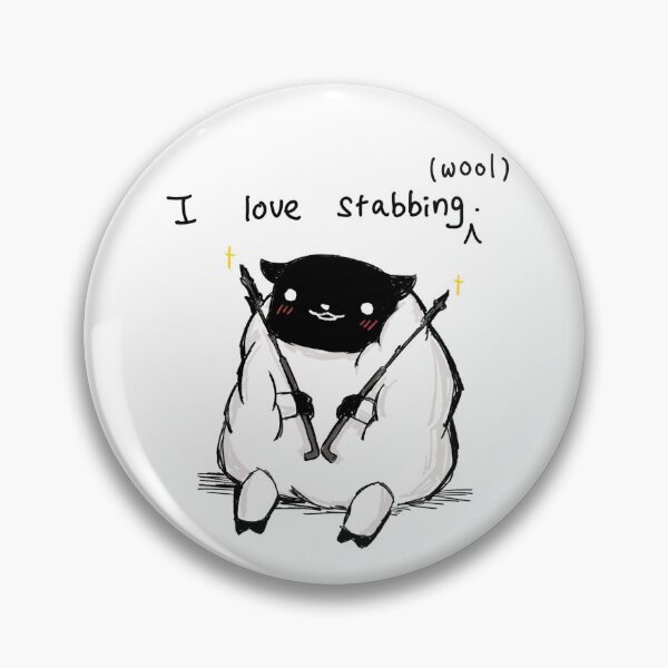 Item preview, I love stabbing (wool). designed and sold by Needlefeltkelly.