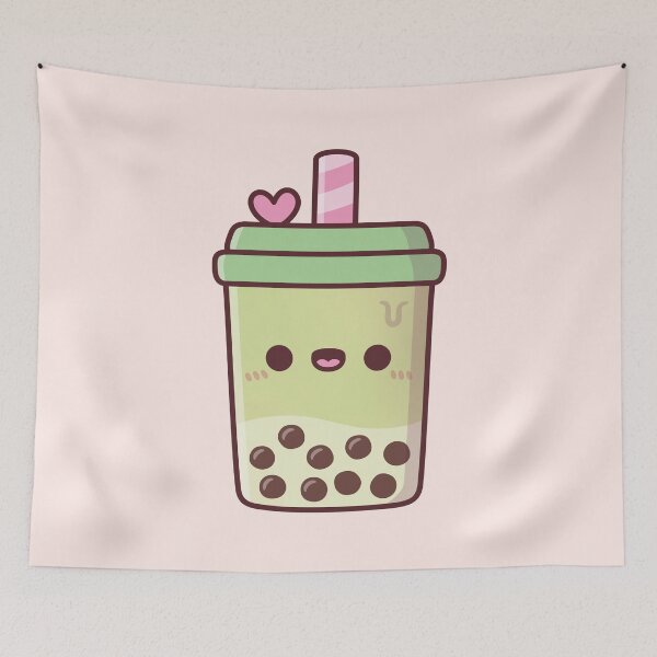 Item preview, Cute Matcha Latte Boba Tea designed and sold by rustydoodle.