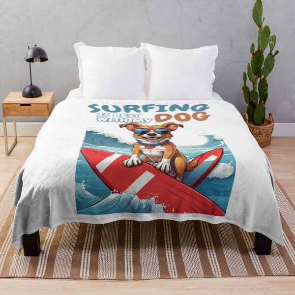 Item preview, Surfing is best with my dog designed and sold by DesignNadine.
