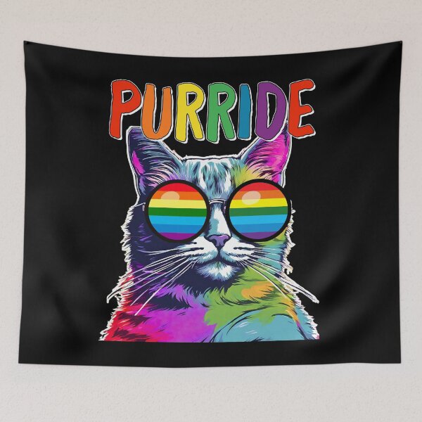 Item preview, Funny Cat Purride LGBTQ Gay Pride Rainbow Sunglasses Men Women LGBT designed and sold by MegiWu.