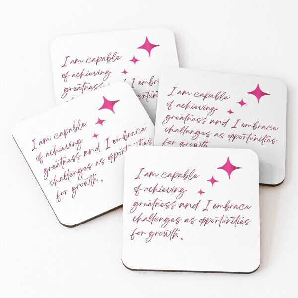 Item preview, I am capable of achieving greatness and I embrace challenges as opportunities for growth designed and sold by angelyara.