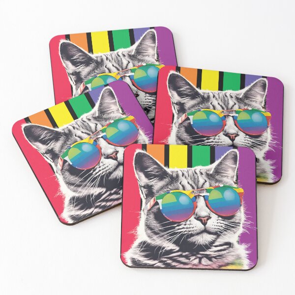 Item preview, Funny Cat Purride LGBTQ Gay Pride Rainbow Sunglasses Men Women LGBT designed and sold by MegiWu.