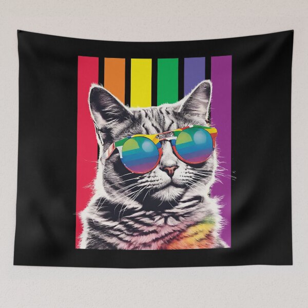 Item preview, Funny Cat Purride LGBTQ Gay Pride Rainbow Sunglasses Men Women LGBT designed and sold by MegiWu.