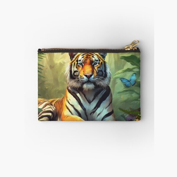 Item preview, Tiger and butterfly, plants, flowers, nature, pagoda, China designed and sold by Sugar Wisdom .