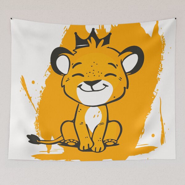 Item preview, Smiling Lion Cub designed and sold by Twisted Kids.