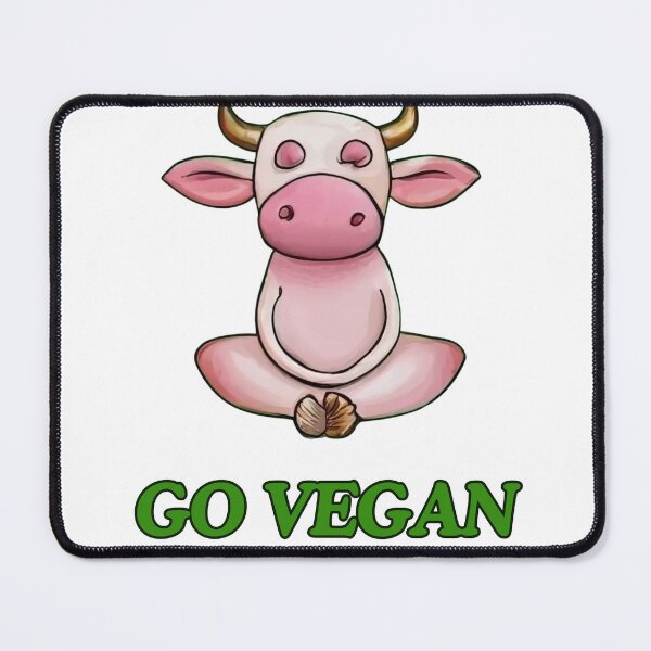 Item preview, Go Vegan Mindfulness Cow designed and sold by SophieTUkulele.