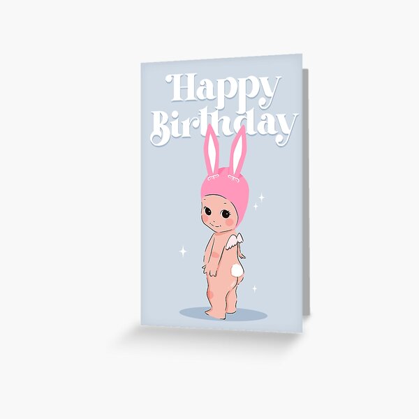 Item preview, Pastel Blue Sonny Angel Inspired Birthday Card | Cherub  designed and sold by KittyStrand.