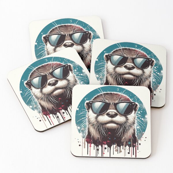 Item preview, Funny Otter in Sunglasses Street Art Summer designed and sold by TomFrontierArt.
