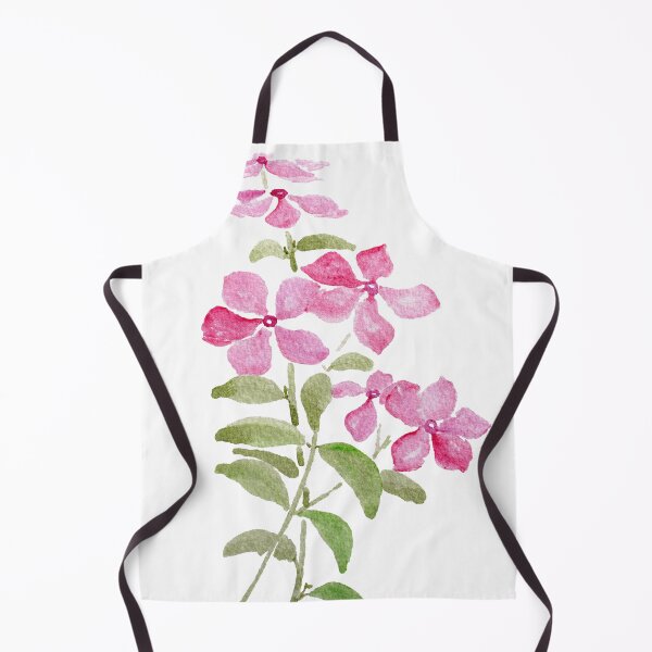 Item preview, pink periwinkle flowers hand painted watercolor painting designed and sold by ColorandColor.