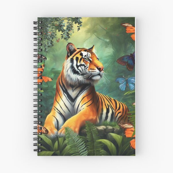 Item preview, Tiger and butterfly, plants, flowers, nature, pagoda, China designed and sold by Sugar Wisdom .
