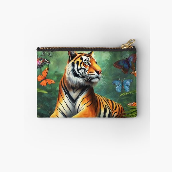 Item preview, Tiger and butterfly, plants, flowers, nature, pagoda, China designed and sold by Sugar Wisdom .