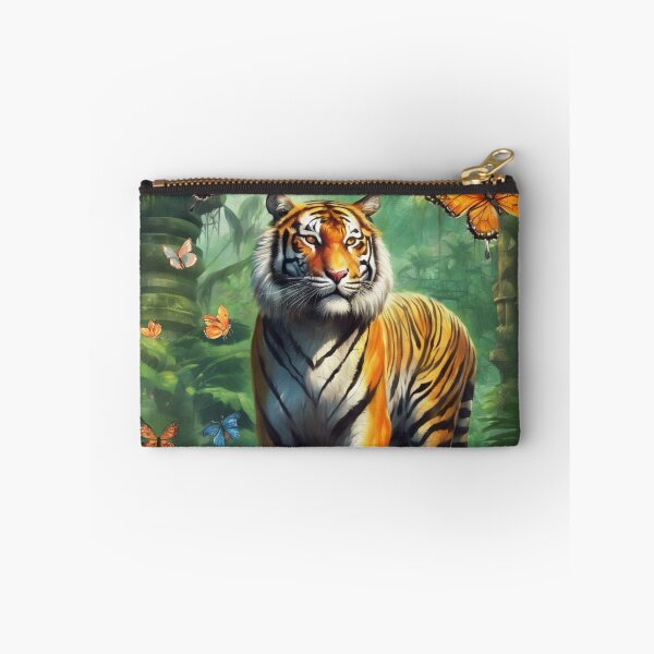 Item preview, Tiger and butterfly, plants, flowers, nature, pagoda, China designed and sold by Sugar Wisdom .