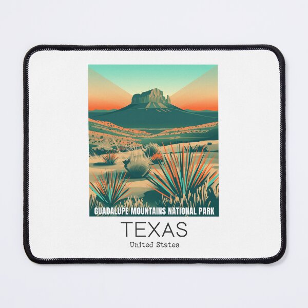 Item preview, A Vintage Travel Illustration of Guadalupe Mountains National Park - Texas - US designed and sold by GoodOldVintage.