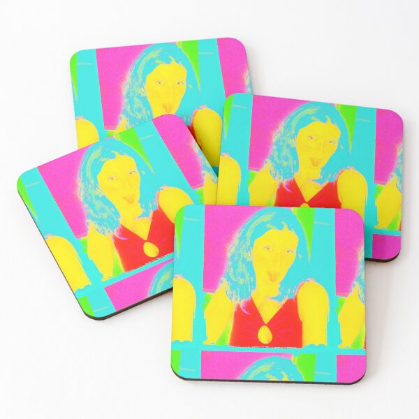 Item preview, Filtered photography portrait of a woman Pop art Seventies flashy neon designed and sold by Carré Comme Orange.