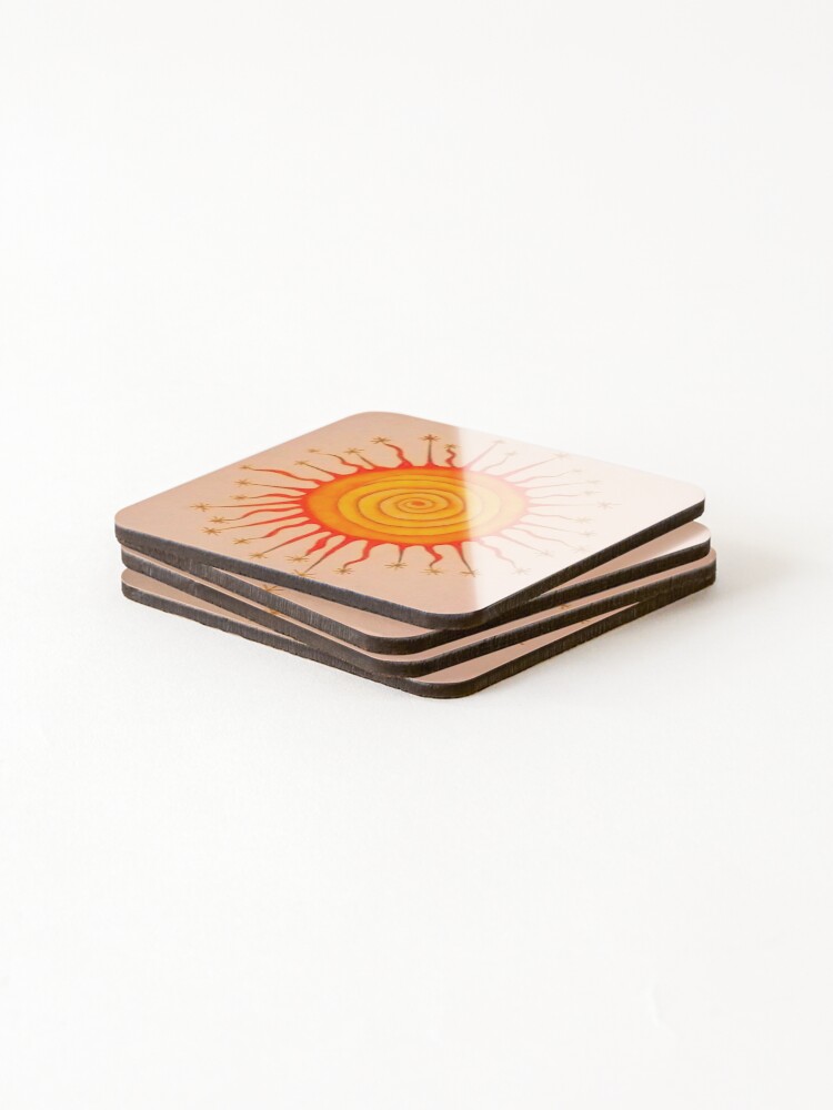 Thumbnail 4 of 5, Coasters (Set of 4), Sun designed and sold by ROPATROKOLA.