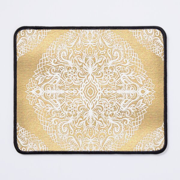 Item preview, White Gouache Doodle on Gold Paint designed and sold by micklyn.