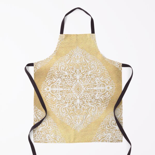 Item preview, White Gouache Doodle on Gold Paint designed and sold by micklyn.