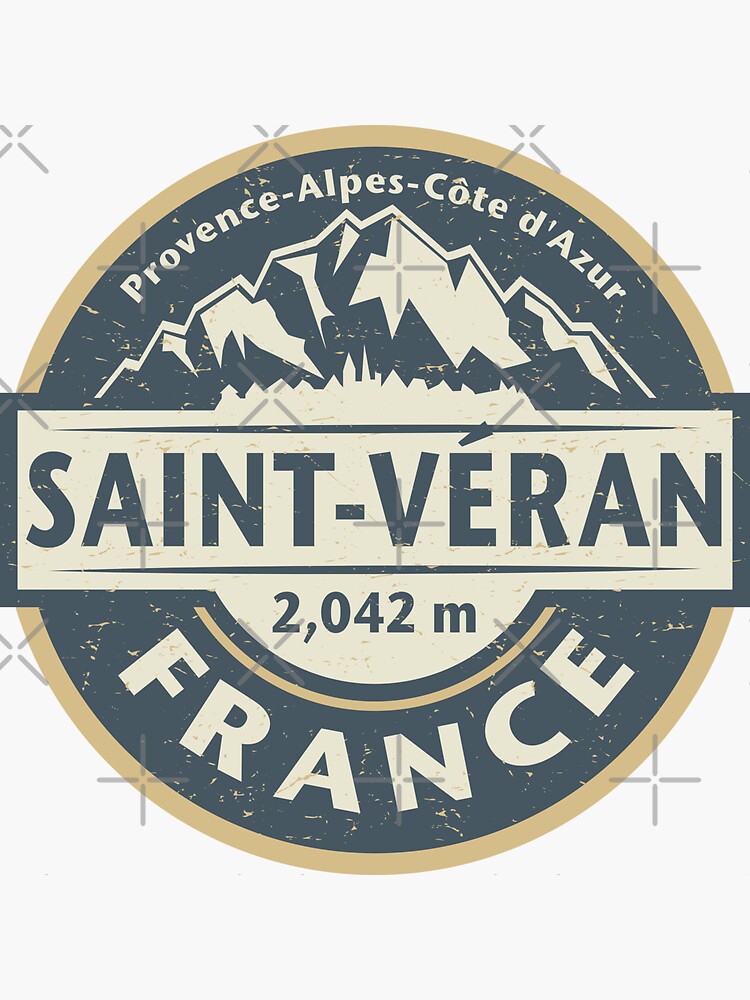 Patch Vintage Saint Véran 2040m – Insigne écusson Tissu Ski Montagne, Original France