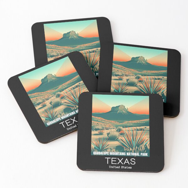 Item preview, A Vintage Travel Illustration of Guadalupe Mountains National Park - Texas - US designed and sold by GoodOldVintage.