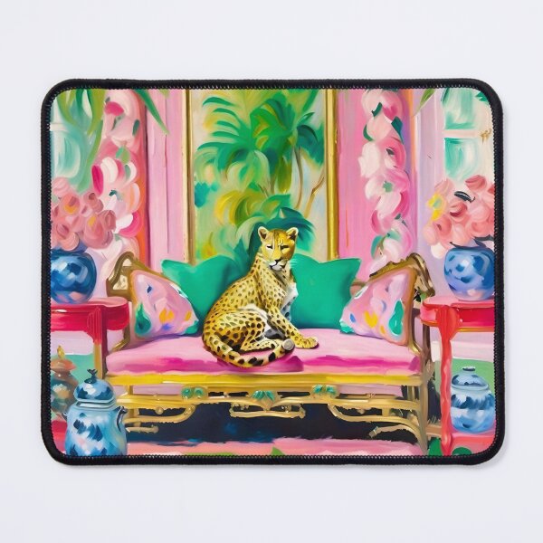 Item preview, Leopard in chinoiserie interior designed and sold by SophieClimaArt.