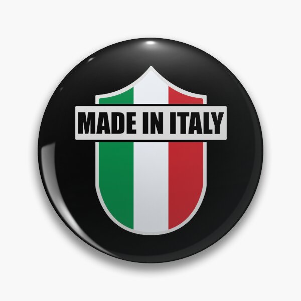 Item preview, "Made In Italy" Crest with Italian Flag designed and sold by Happy Puppy Print On Demand.