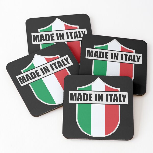 Item preview, "Made In Italy" Crest with Italian Flag designed and sold by Happy Puppy Print On Demand.