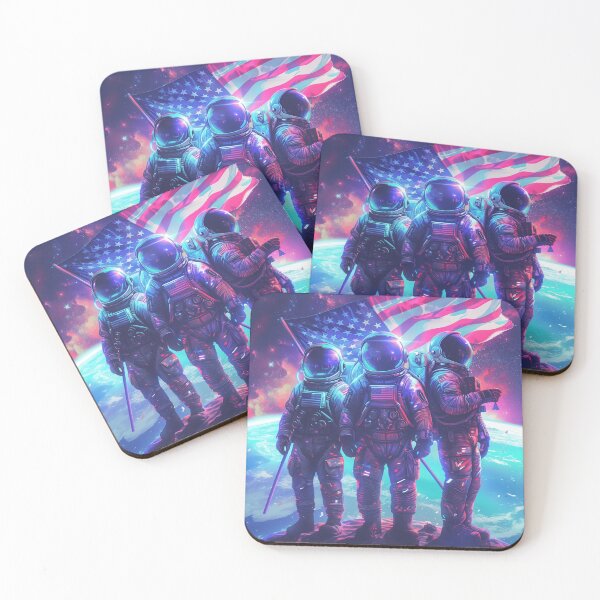 Item preview, Astronauts with American Flag designed and sold by palmyst.