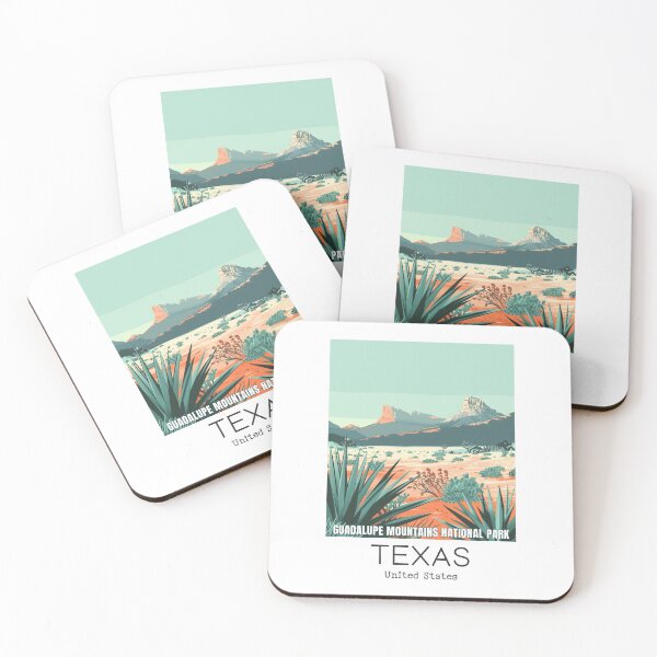 Item preview, A Vintage Travel Illustration of Guadalupe Mountains National Park - Texas - US designed and sold by GoodOldVintage.