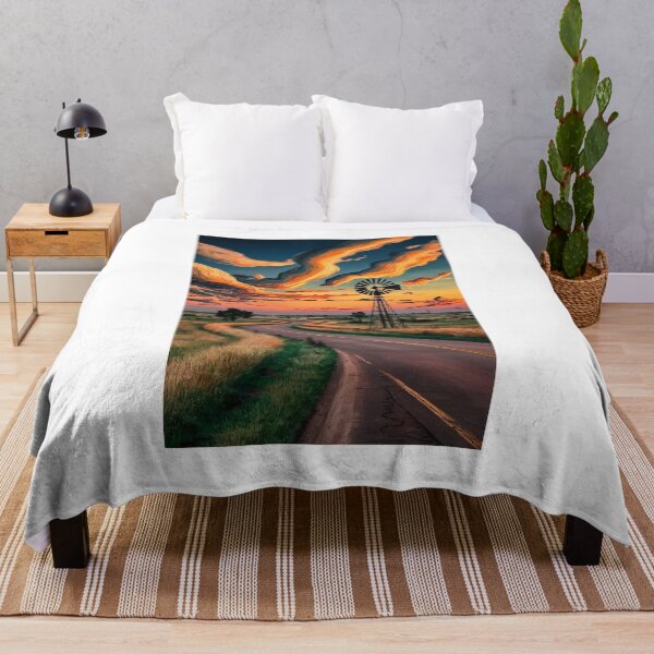 Item preview, texas sunset digital oil painting  designed and sold by metebf.