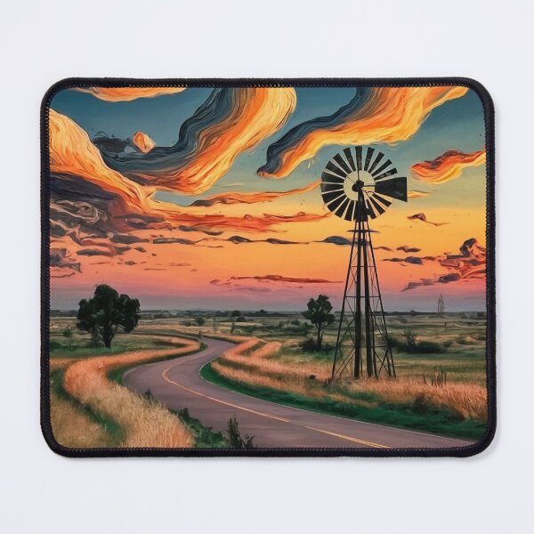 Item preview, texas sunset digital oil painting designed and sold by metebf.