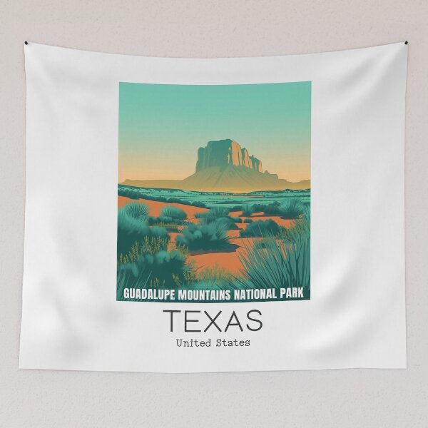 Item preview, A Vintage Travel Illustration of Guadalupe Mountains National Park - Texas - US designed and sold by GoodOldVintage.