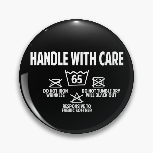 Item preview, Handle with care funny laundry care instruction 65th birthday  designed and sold by giftfromheart.