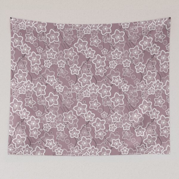 Item preview, beige and white, beige, floral, beige flowers designed and sold by fuzzyfox.