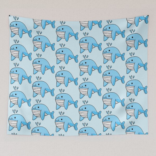 Item preview, Blue whale spraying water designed and sold by Kaewtaming.