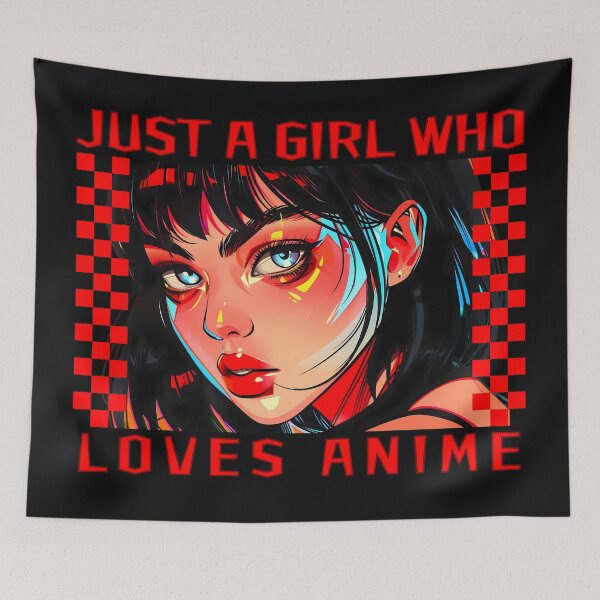 Item preview, Just A Girl Who Loves Anime T-Shirt, Anime Lover Shirt, Cool Anime Girl Graphic Tee, Unique Anime Fan Gift, Casual Fashion Wear Tee designed and sold by MTJ-Mushrooms.