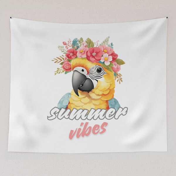 Item preview, summer vibes tropical parrot designed and sold by Mayaart83.