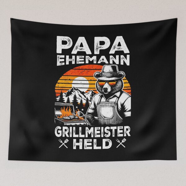 Item preview, Dad Husband Grill Master Hero Retro Father Bear Father's Day 2025 designed and sold by JUSTBEELEGANT.
