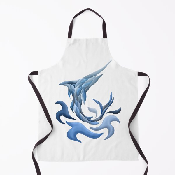 Item preview, blue swordfish abstract art designed and sold by octo-PS.