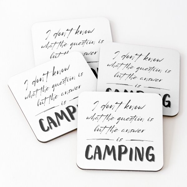 Item preview, Camping is the answer designed and sold by Lotta Wanderlove.