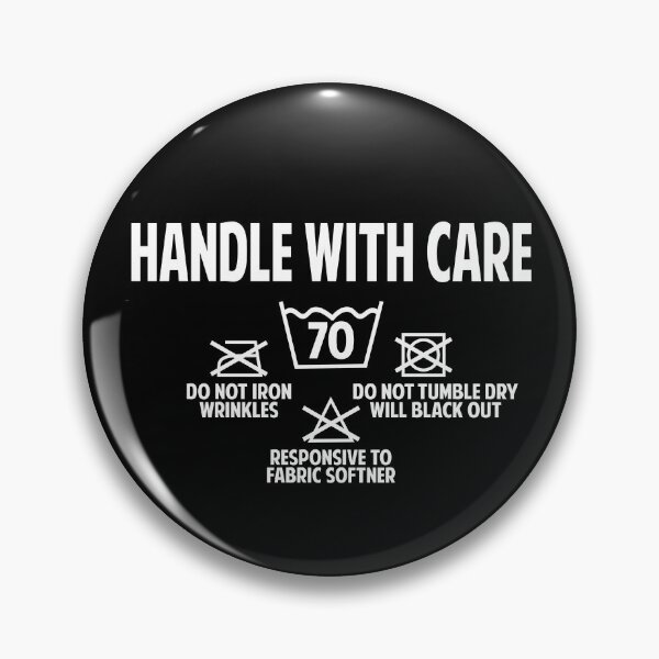 Item preview, Handle with care funny laundry care instruction 70th birthday  designed and sold by giftfromheart.
