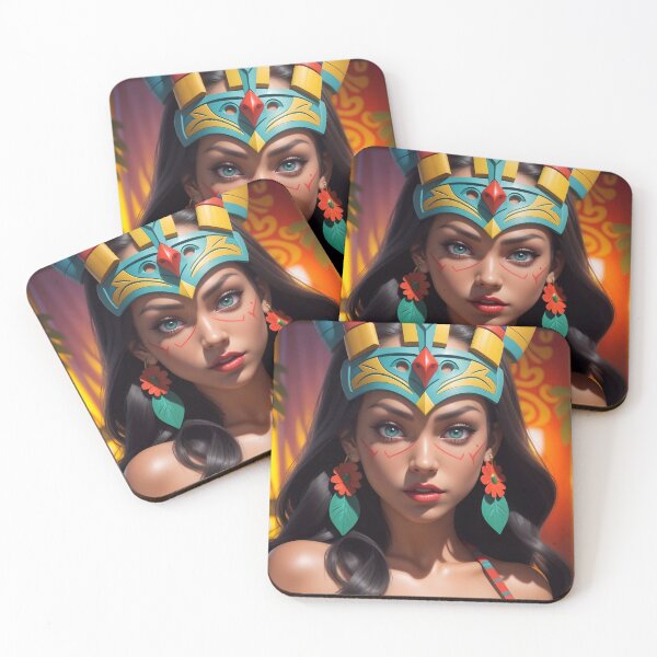 Item preview, Cute Girl Tropical Tiki Goddess designed and sold by TheArtOfPat.