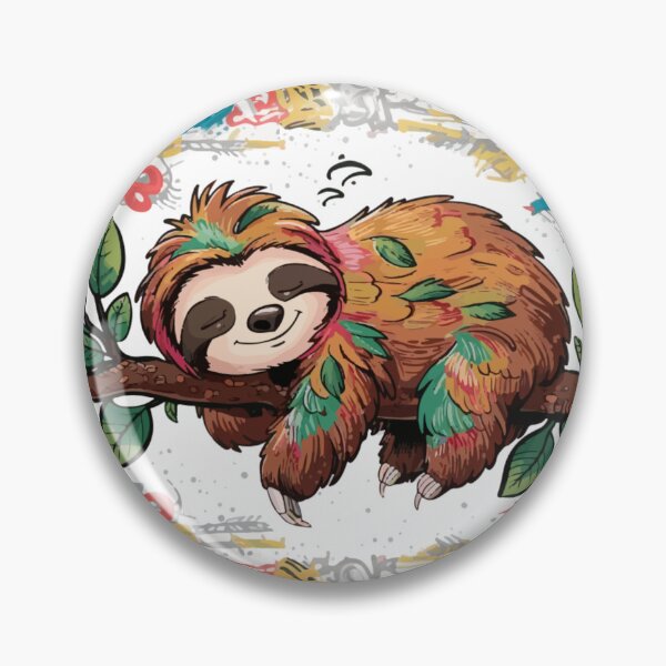 Item preview, cute sloth colorful, sloth stack designed and sold by venavar.