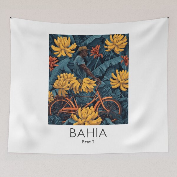 Item preview, A Vintage Travel Illustration of Bahia - Brazil designed and sold by GoodOldVintage.
