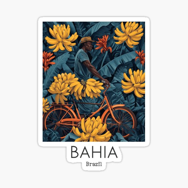 Item preview, A Vintage Travel Illustration of Bahia - Brazil designed and sold by GoodOldVintage.