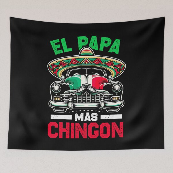 Item preview, El Papa Mas Chingon Funny Car Latino Dad Mexican Fathers Day Gift idea designed and sold by JUSTBEELEGANT.