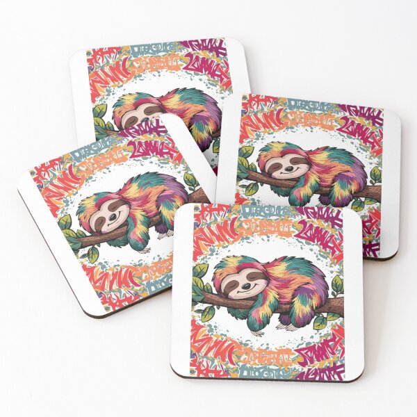 Item preview, cute sloth colorful, sloth stack designed and sold by venavar.