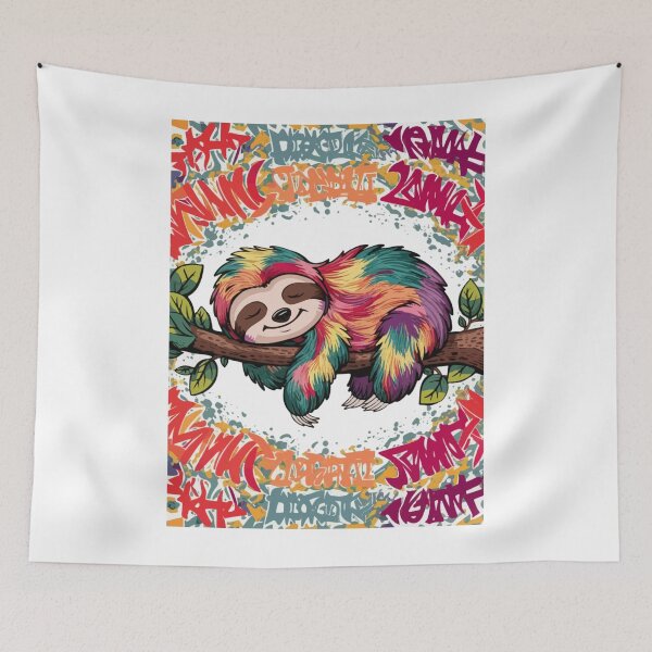 Item preview, cute sloth colorful, sloth stack designed and sold by venavar.