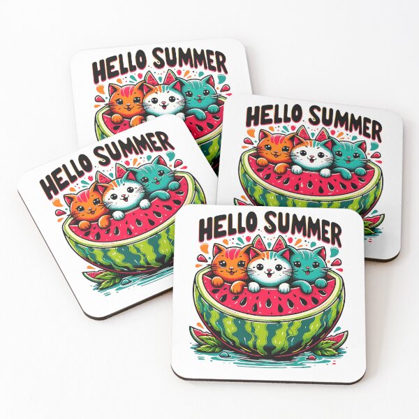 Item preview, Hello summer - Funny Summer Cat designed and sold by Kidzz.